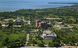 Areial photo of the UW-Green Bay Campus.